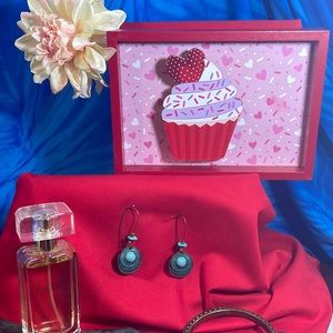 TURQUOISE AND COPPER FASHION PIERCED EARRINGS - NWOT